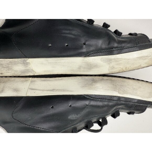 Golden Goose Super-Star Leather Sneakers in Black and White Size 41 - Picture 13 of 16
